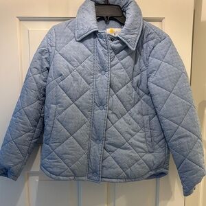 Boden Light Blue Quilted Puffer Jacket
